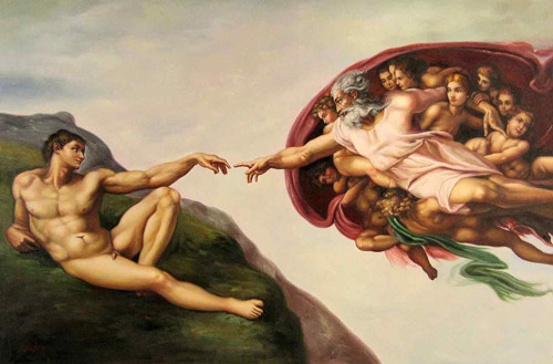 Résultat de recherche d'images pour "La Création d'Adam"