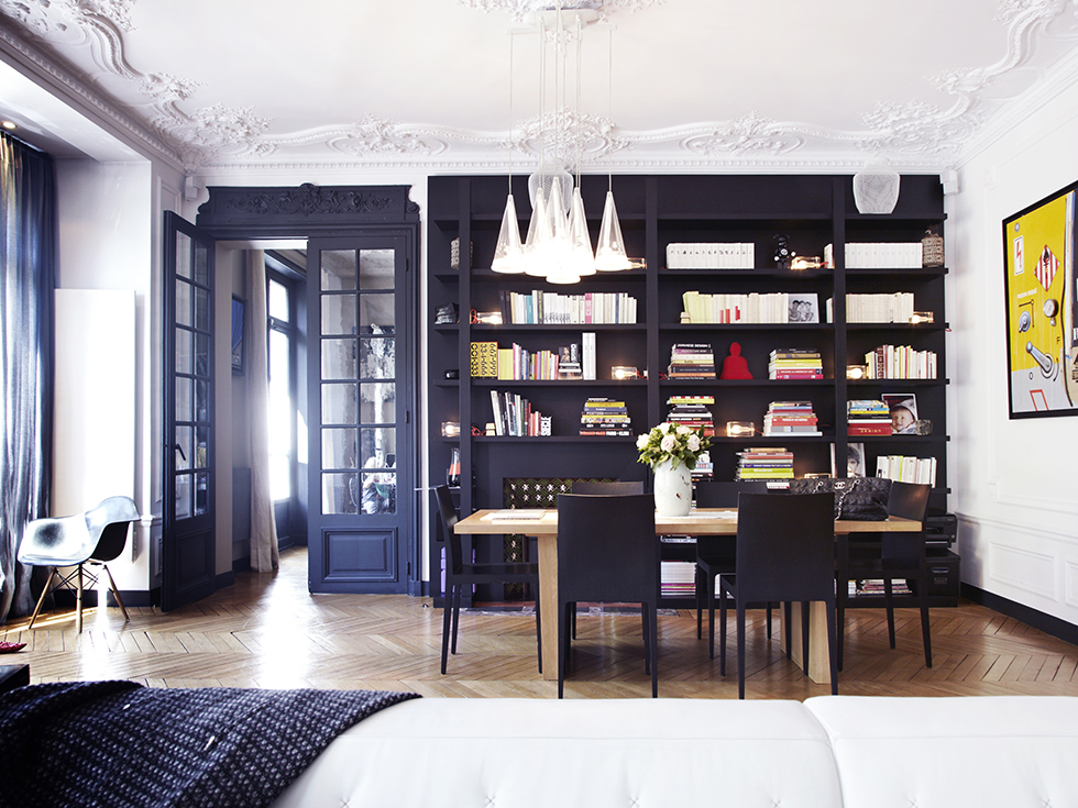 Un intérieur parisien so chic frenchy fancy Idées plafond Noir