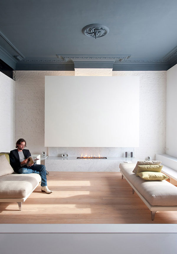 Inspirations : osez peindre votre plafond ! frenchy fancy Chambre design bicolore gris
