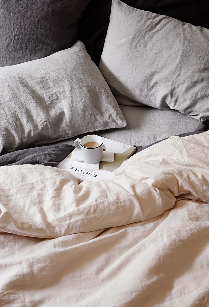 Decoration chambre lit linge lin cosy couleur deouce frenchyfancy ...