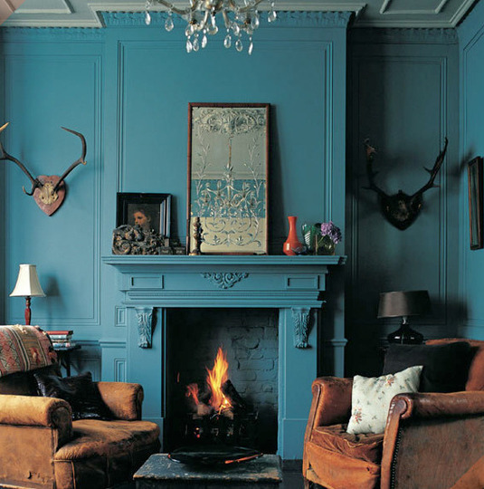 Salon bleu turquoise