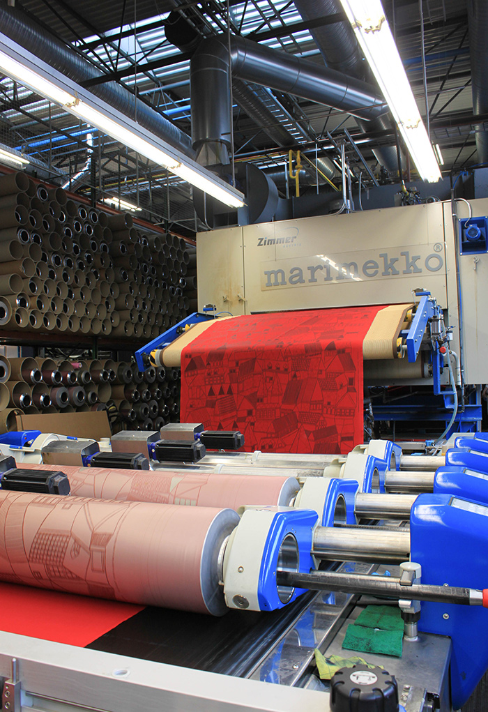 Visite de l'usine textile Marimekko à Helsinki, Finlande