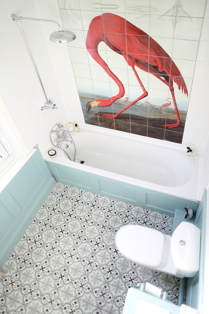 Salle de bain avec carreaux style vintage