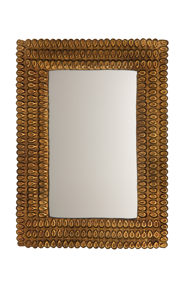 Miroir doré look rétro vintage