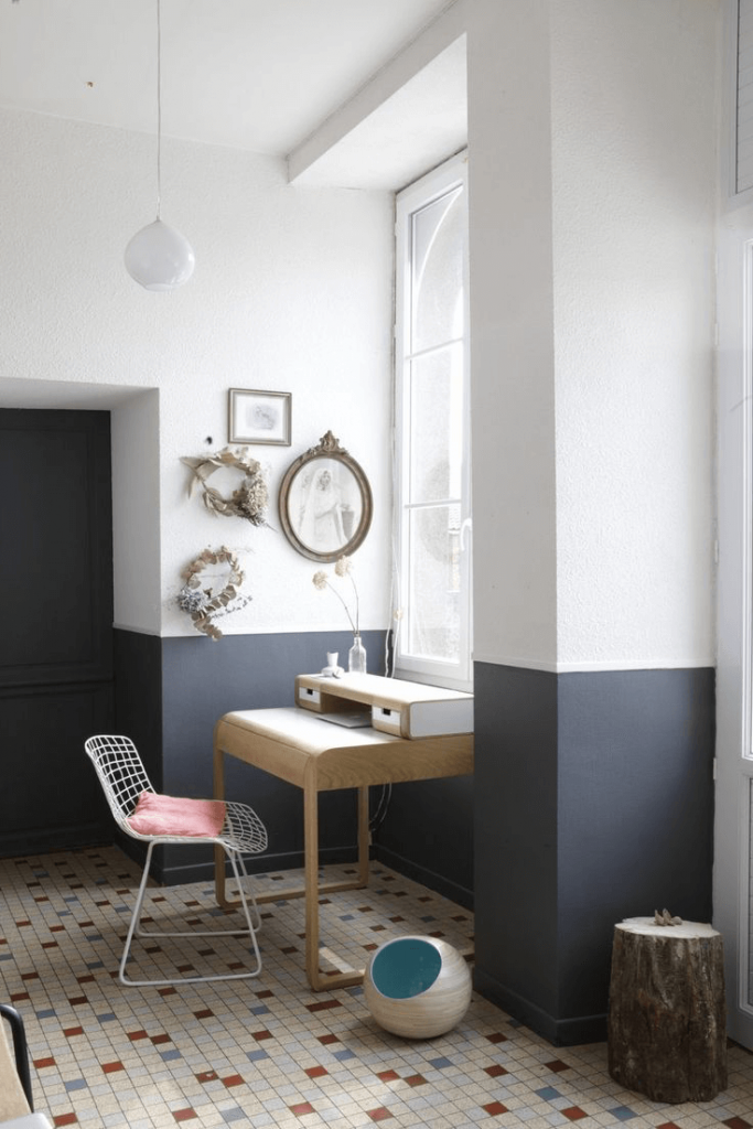 Tendance : peindre ses murs à moitié - Frenchyfancy