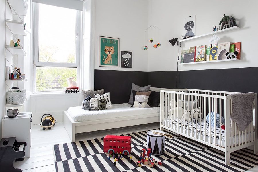 10 chambres d'enfants au look black & white - FrenchyFancy