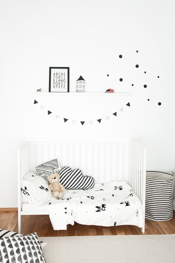 10 chambres d'enfants au look black & white