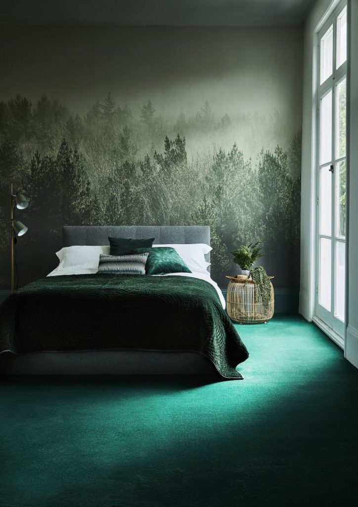 Get the look : une chambre aux tonalités vertes