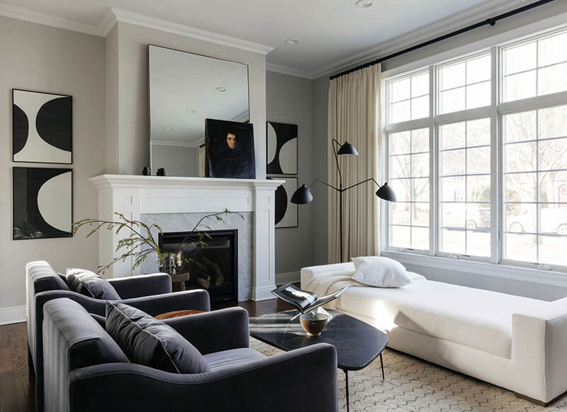 Comment décorer un salon en noir & blanc