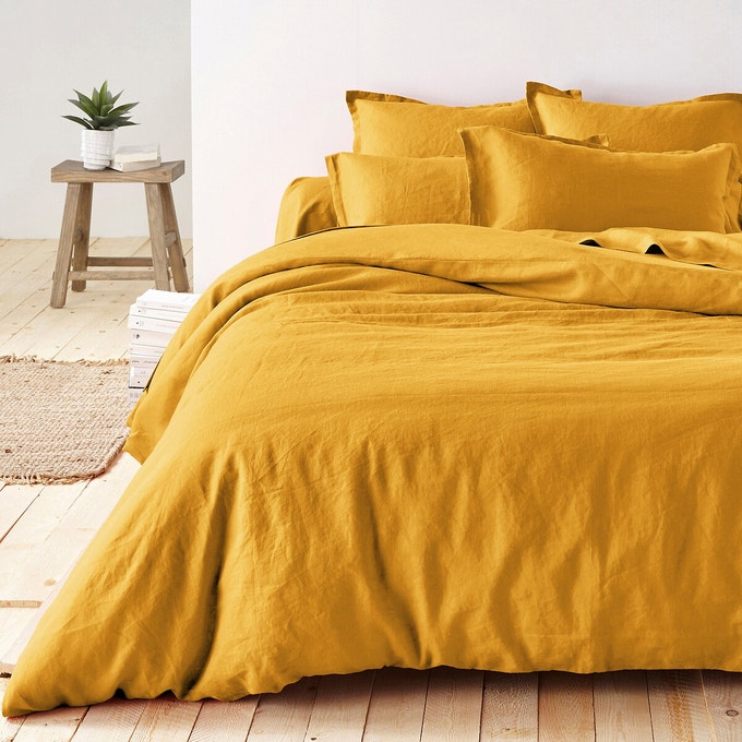 Linge de lit jaune