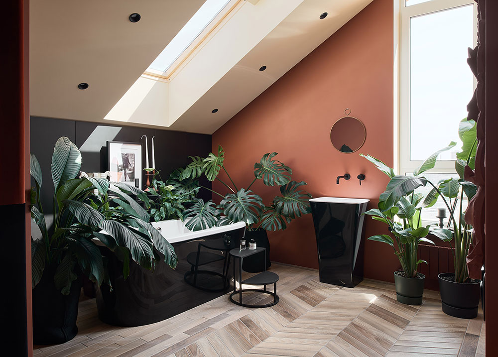 Salle de bain couleur Terracotta