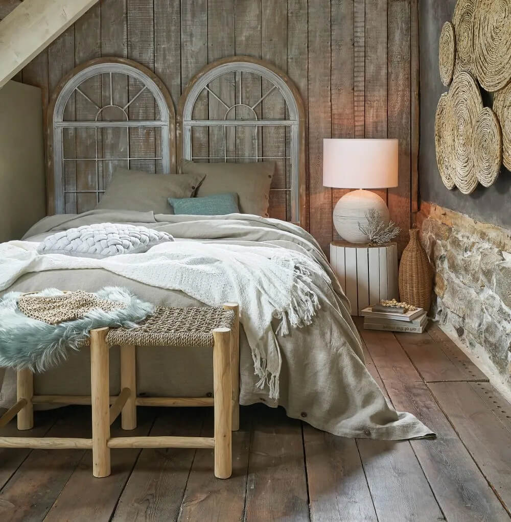 Tête de lit rustique maison de campagne