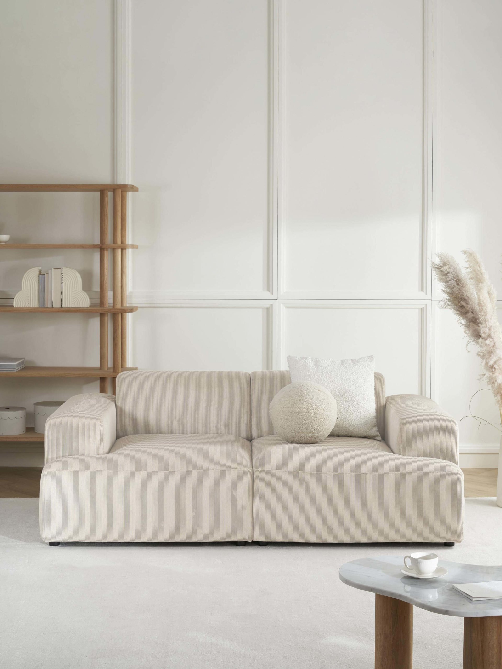 Cache-pot en tissu beige avec ruban – Élégant, lavable et fait main - France