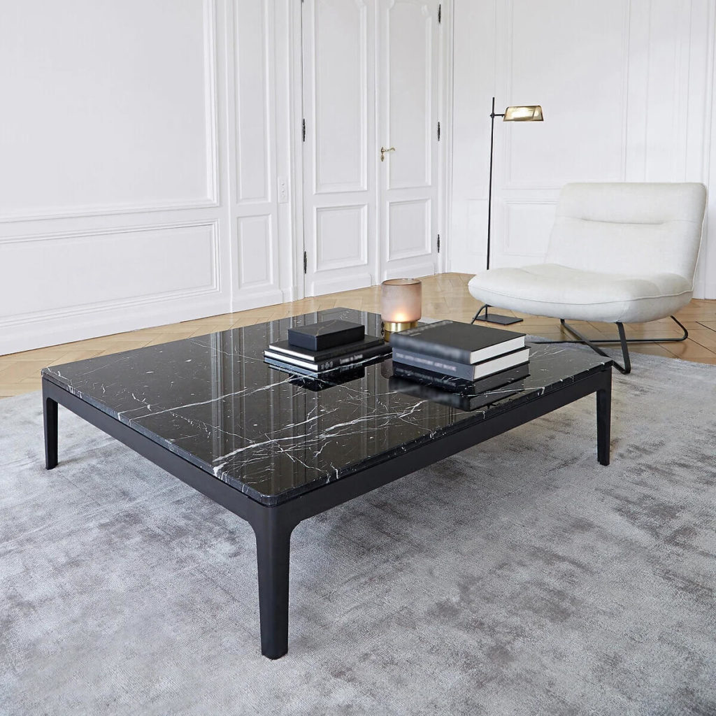 Table de salon marbre noir