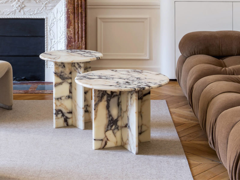table basse marbre calacatta