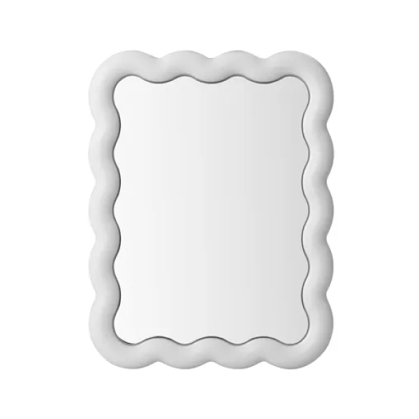 Miroir blanc cheminée